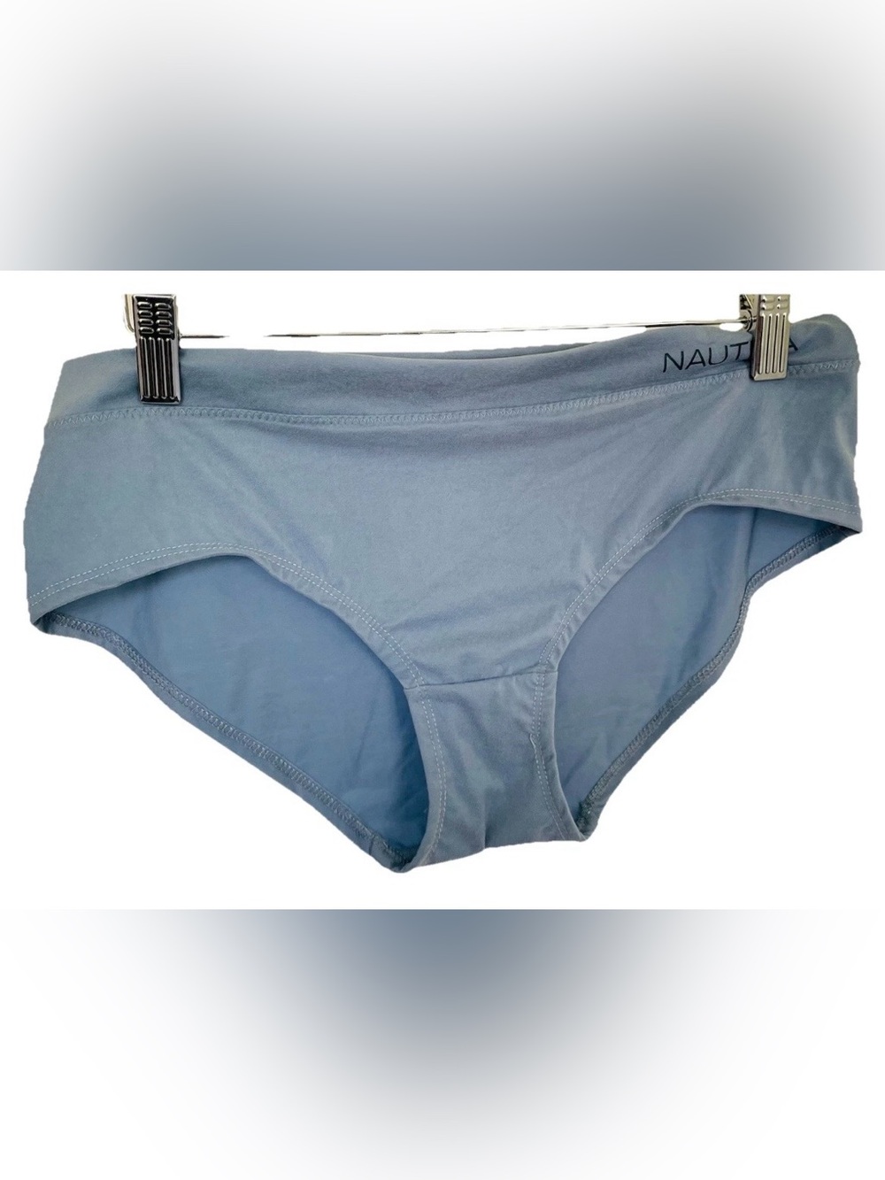 Nautica Women's Hipster Panties Light Blue Mid Rise Comfort Underwear Size XL